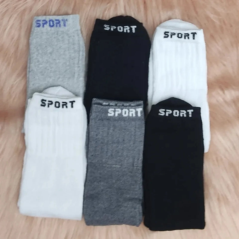 Kit 6 Pares Meias Masculinas Altas Esportivas