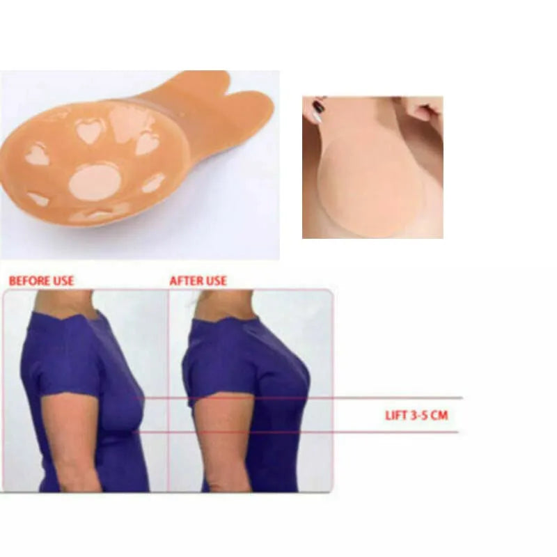 Sutiã push up feminino autoadesivo de silicone sem alças sutiã invisível reutilizável